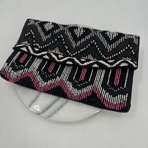 Lucky & Coco beaded Large Clutch Bag